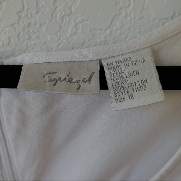 Tank dress in white linen - Picture 3 of 6